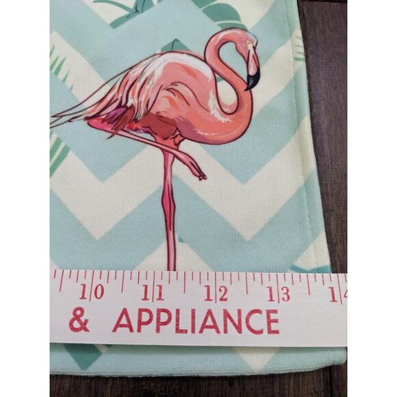 Set Pack Of 2 Flamingo Multi Purpose Terry Kitchen Dish Hand Towel New Monstera - Picture 3 of 4